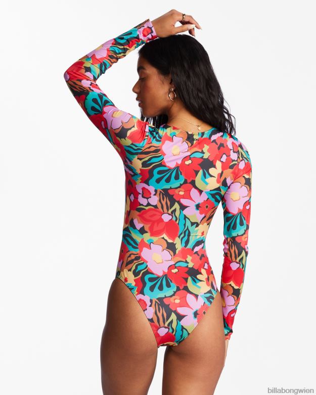 Billabong Wien 00V681501 | Billabong Islands Away UPF 50 einteiliger Badeanzug mit langen Ärmeln multi Frauen