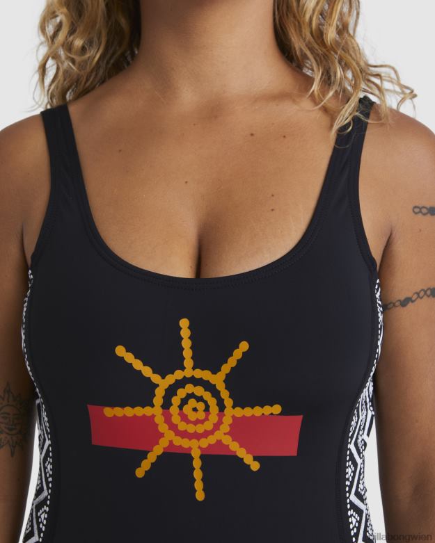 Billabong Wien 00V681513 | Billabong Einteiliger Badeanzug von Otis Sunrise Schwarz Frauen