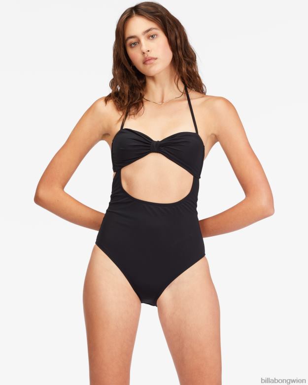 Billabong Wien 00V681538 | Billabong Einteiliger Badeanzug mit Cut-out von Sol Searcher schwarzer Kieselstein Frauen