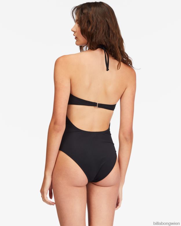 Billabong Wien 00V681538 | Billabong Einteiliger Badeanzug mit Cut-out von Sol Searcher schwarzer Kieselstein Frauen