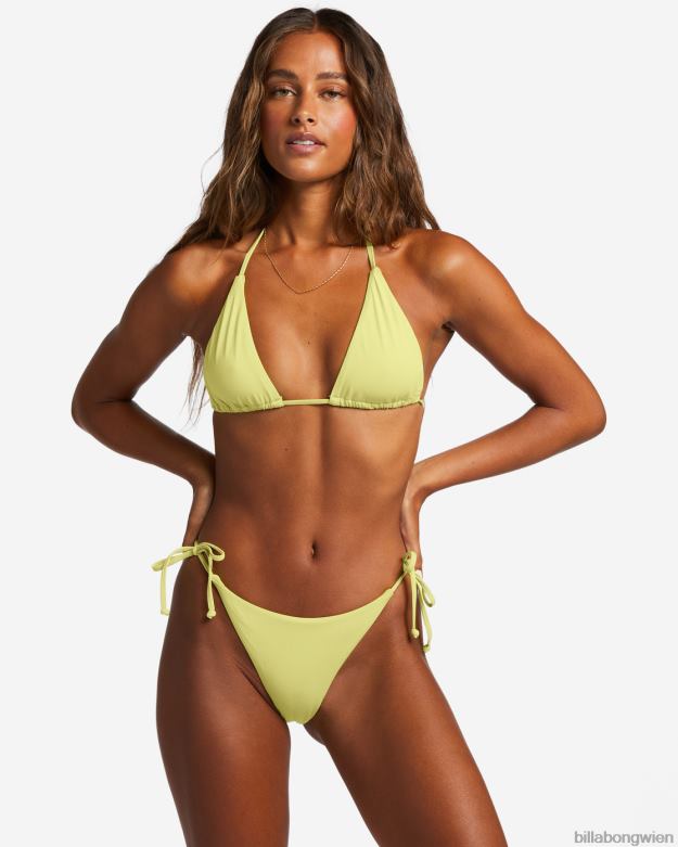 Billabong Wien 00V681226 | Billabong Sol Searcher Tanga-Bikinihose zum Binden an der Seite helle Limette Frauen