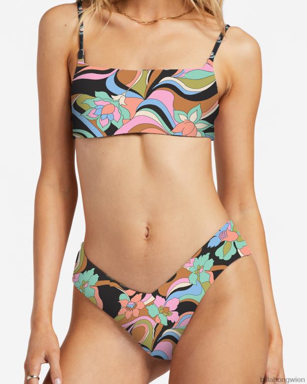 Billabong Wien 00V681237 | Billabong Dont Trip Fiji, wendbare, knappe Bikinihose schwarzer Kieselstein Frauen