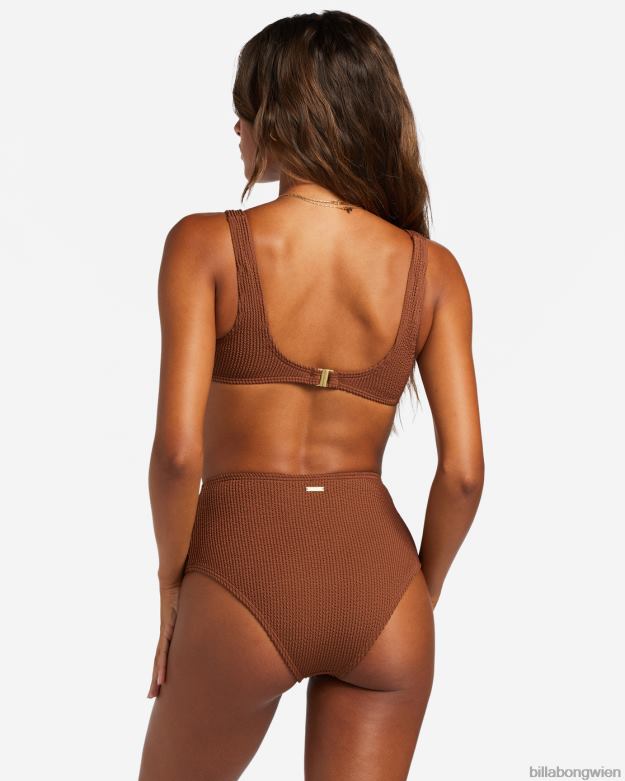 Billabong Wien 00V681249 | Billabong Sommer-Bikinihose mit hoher Taille geröstete Kokosnuss Frauen
