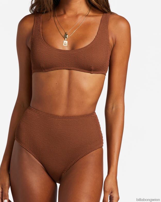 Billabong Wien 00V681249 | Billabong Sommer-Bikinihose mit hoher Taille geröstete Kokosnuss Frauen