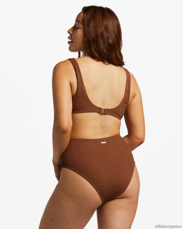 Billabong Wien 00V681249 | Billabong Sommer-Bikinihose mit hoher Taille geröstete Kokosnuss Frauen