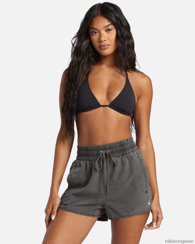 Billabong Wien 00V681266 | Billabong Sol Searcher neue Badeshorts mit elastischem Bund schwarzer Kieselstein Frauen