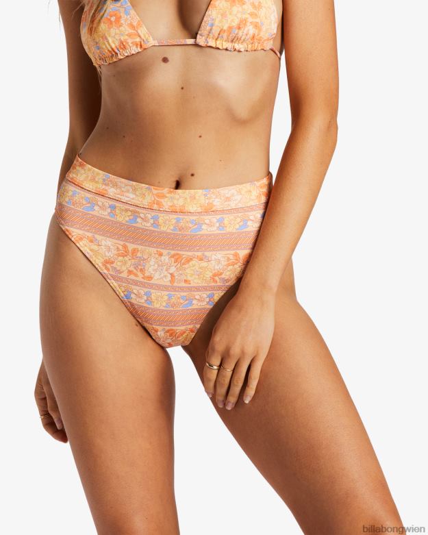 Billabong Wien 00V681395 | Billabong Fine by Me Rise-Bikinihose mit hoher Taille helle Melone Frauen