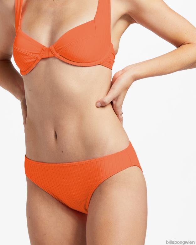 Billabong Wien 00V681409 | Billabong aufgereihte Lowrider-Bikinihose Poppin-Pfirsich Frauen
