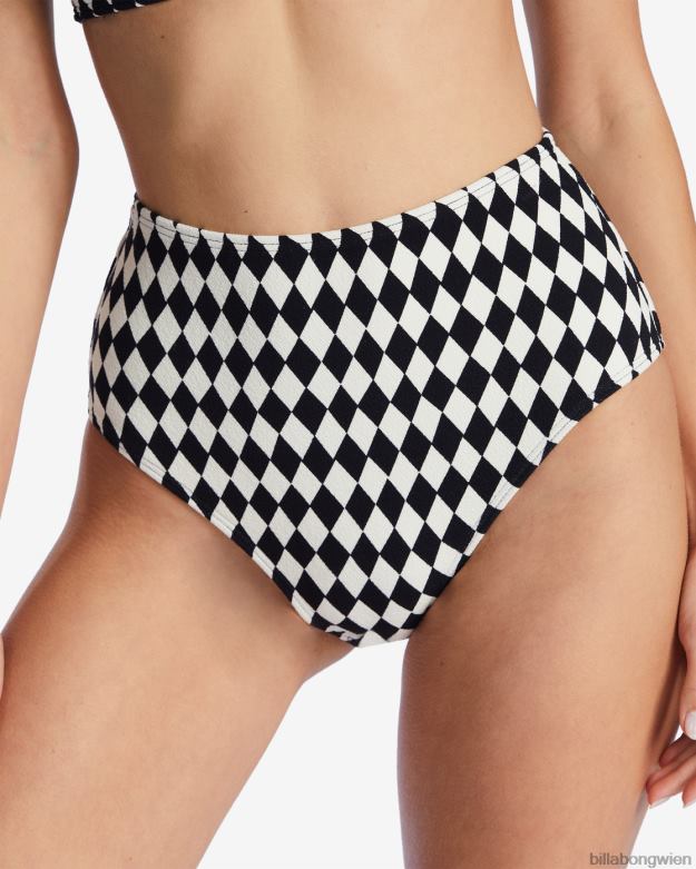 Billabong Wien 00V681465 | Billabong Diamond Daze High Retro-Bikinihose schwarzer Kieselstein Frauen