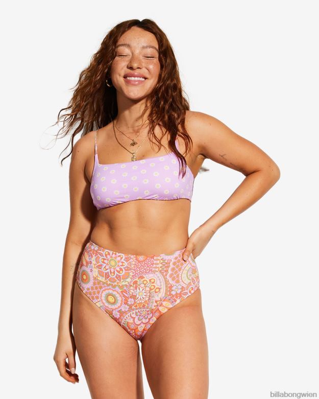 Billabong Wien 00V681473 | Billabong Billabong x Smiley Good Times Hi Retro-Bikinihose mit hohem Beinausschnitt, wendbar multi Frauen
