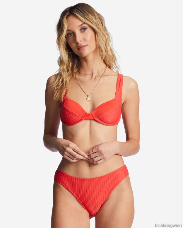 Billabong Wien 00V681481 | Billabong aufgereihte Lowrider-Bikinihose heller Mohn Frauen