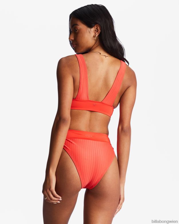 Billabong Wien 00V681483 | Billabong Bikinihose mit aufgereihtem Bund heller Mohn Frauen