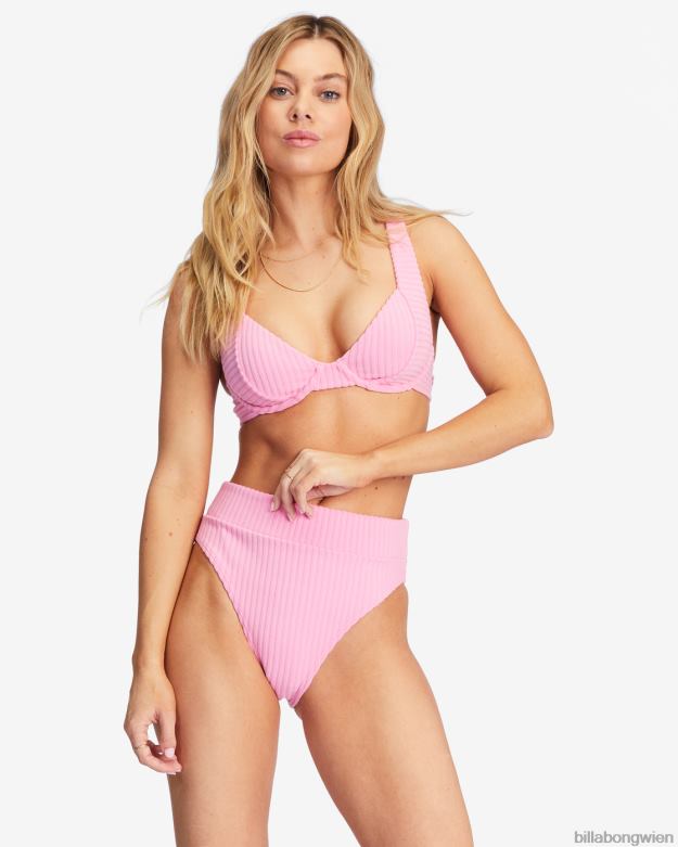 Billabong Wien 00V681522 | Billabong Bikinihose mit Schleife und hohem Bund rosa Himmel Frauen