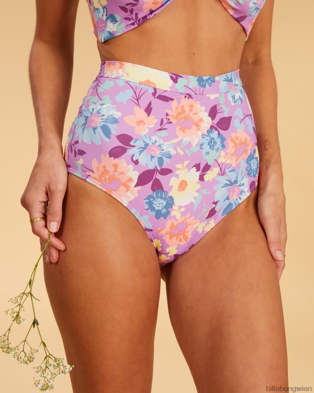 Billabong Wien 00V681540 | Billabong Salzige blonde Halleys Garden-Bikinihose mit hoher Taille multi Frauen