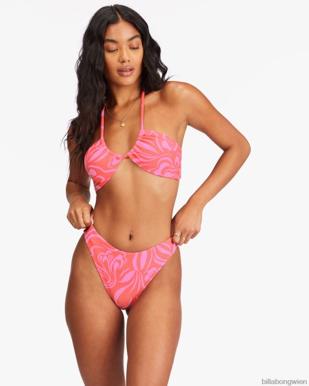 Billabong Wien 00V681552 | Billabong Sie ist ein Trip-Havanna-Bikiniunterteil Vintage Koralle Frauen