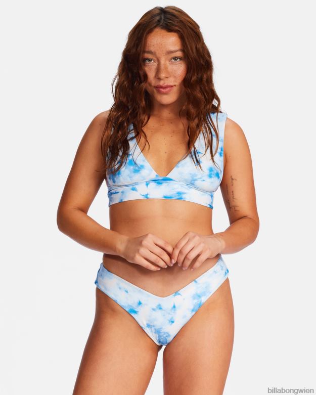 Billabong Wien 00V681570 | Billabong gebleichte blaue Fidschi-Bikinihose im Cheeky-Stil klassisches Blau Frauen
