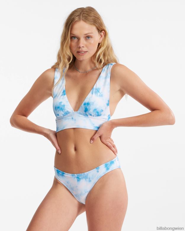 Billabong Wien 00V681572 | Billabong gebleichte blaue Lowrider-Bikinihose klassisches Blau Frauen