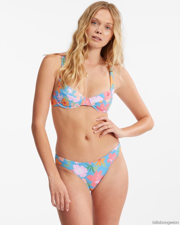 Billabong Wien 00V681575 | Billabong Summer Field Lowrider-Bikinihose Glückseligkeit blau Frauen