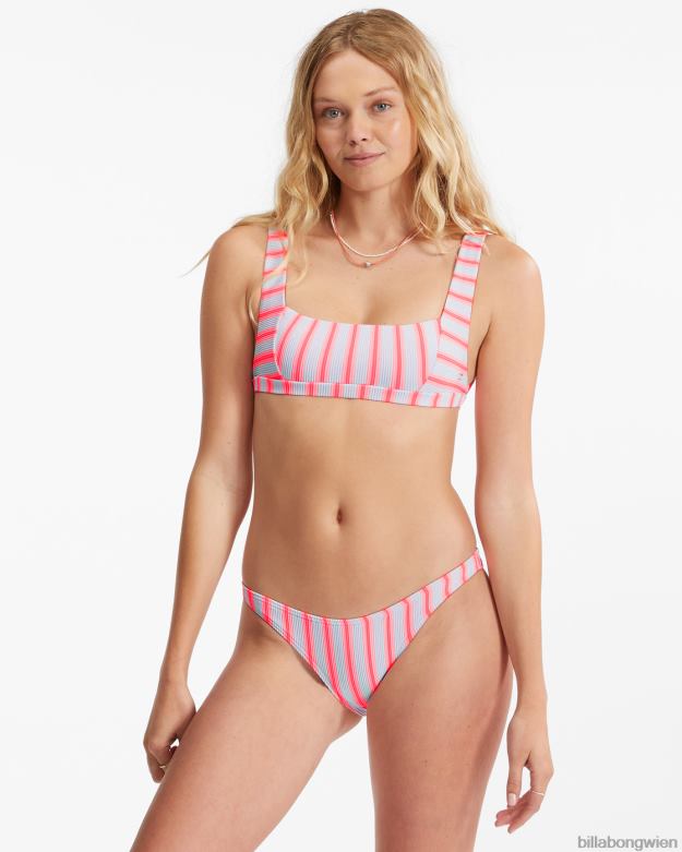 Billabong Wien 00V681581 | Billabong Bikinihose mit tropischem Surf-Streifen und niedrigem Bund Morgenhimmel Frauen