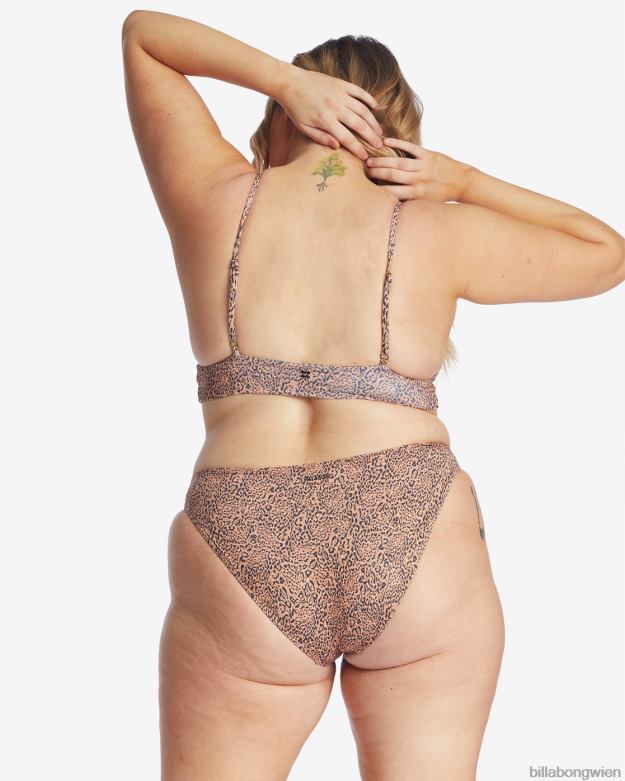 Billabong Wien 00V681661 | Billabong Hidden Shore Lowrider-Bikinihose mit Animal-Print Toffee Frauen