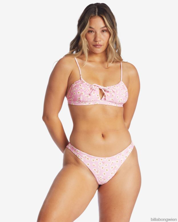 Billabong Wien 00V681667 | Billabong Daisy Craze Tanga-Bikinihose mit niedrigem Bund rosa Dame Frauen