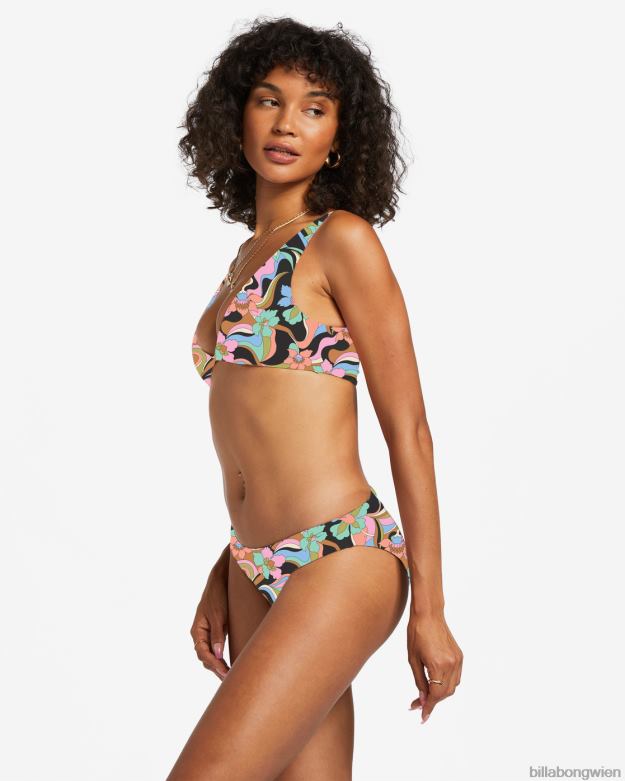 Billabong Wien 00V681236 | Billabong Dont Trip Ava Wende-Triangel-Bikinioberteil schwarzer Kieselstein Frauen