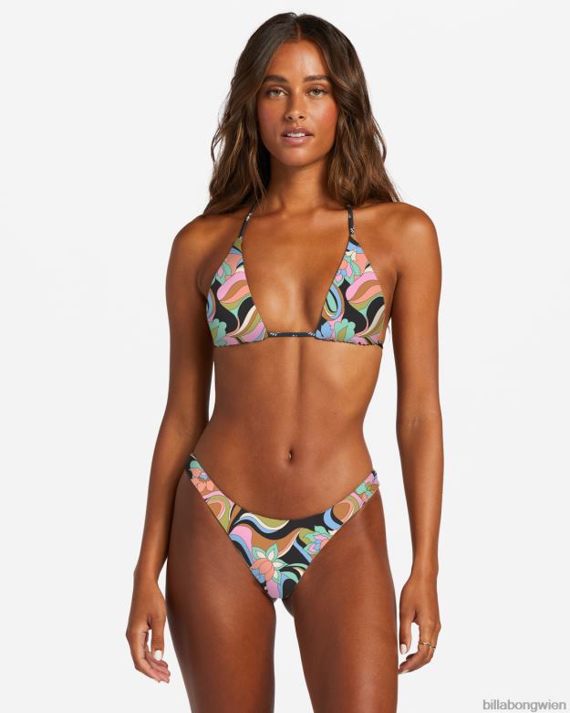 Billabong Wien 00V681238 | Billabong Wende-Triangel-Bikinioberteil „Don't Trip“. schwarzer Kieselstein Frauen