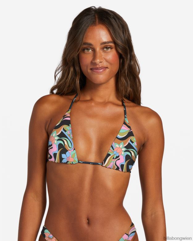 Billabong Wien 00V681238 | Billabong Wende-Triangel-Bikinioberteil „Don\'t Trip“. schwarzer Kieselstein Frauen