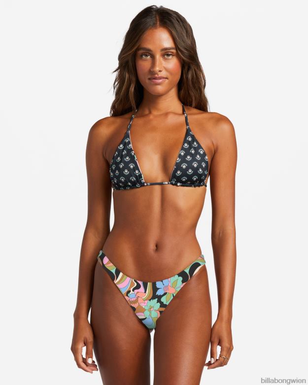 Billabong Wien 00V681238 | Billabong Wende-Triangel-Bikinioberteil „Don\'t Trip“. schwarzer Kieselstein Frauen