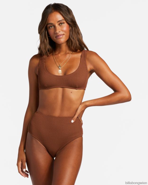 Billabong Wien 00V681248 | Billabong Sommerliches, hohes Bralette-Bikinioberteil geröstete Kokosnuss Frauen