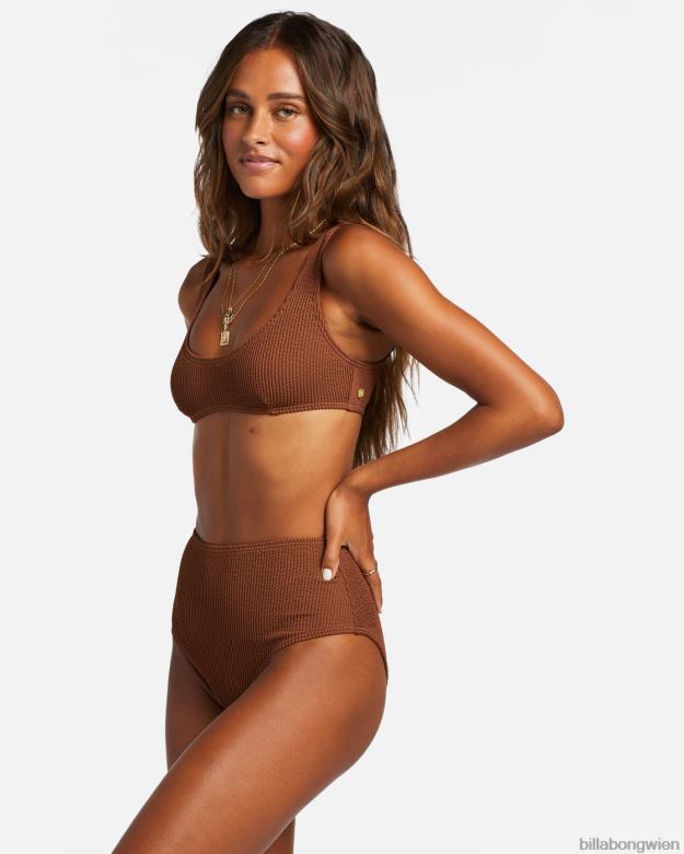 Billabong Wien 00V681248 | Billabong Sommerliches, hohes Bralette-Bikinioberteil geröstete Kokosnuss Frauen