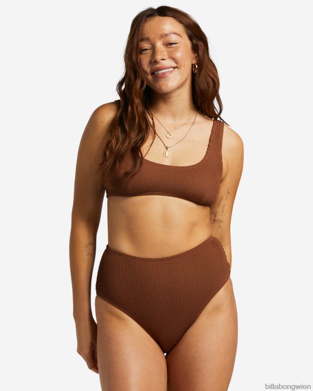 Billabong Wien 00V681248 | Billabong Sommerliches, hohes Bralette-Bikinioberteil geröstete Kokosnuss Frauen