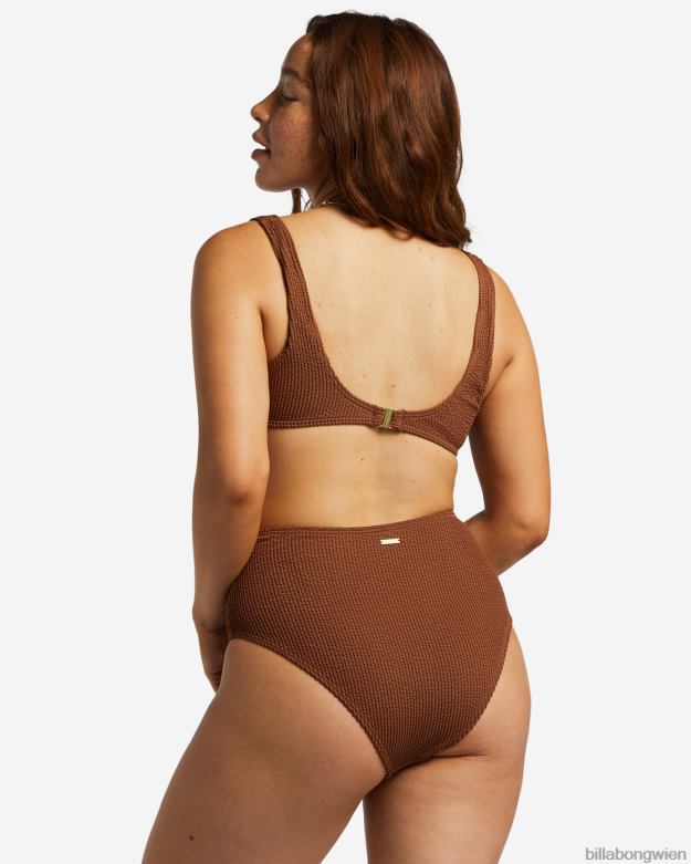 Billabong Wien 00V681248 | Billabong Sommerliches, hohes Bralette-Bikinioberteil geröstete Kokosnuss Frauen