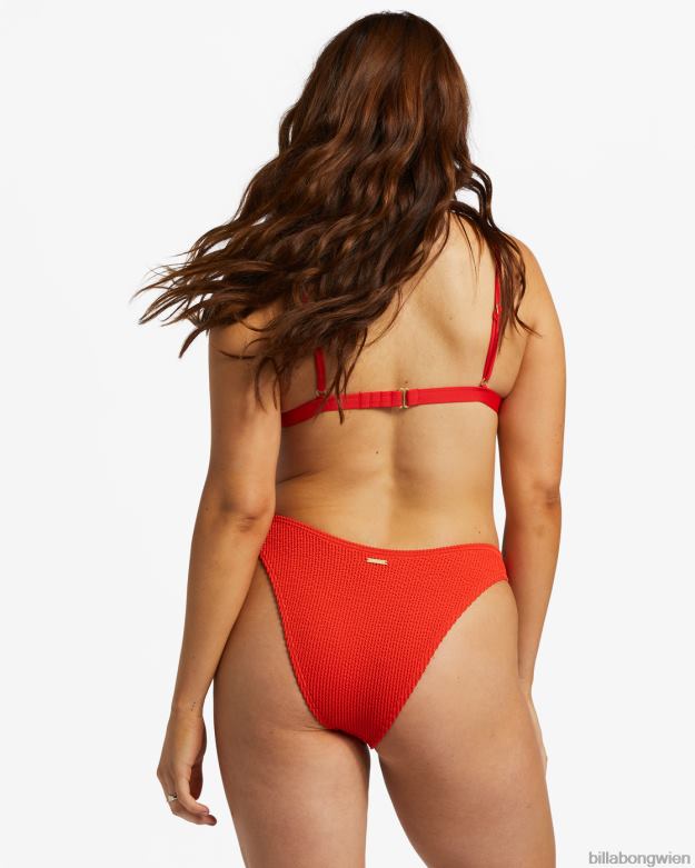 Billabong Wien 00V681250 | Billabong Sommerliches, hohes, festes Triangel-Bikinioberteil rotes Aloha Frauen