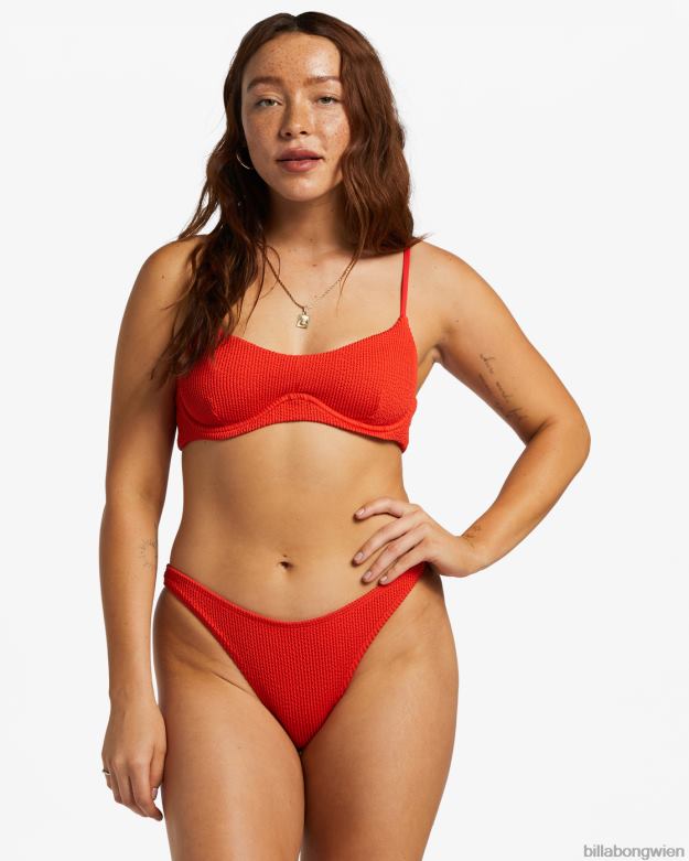 Billabong Wien 00V681252 | Billabong Sommerliches High-Kensley-Bikinioberteil mit Bügel rotes Aloha Frauen