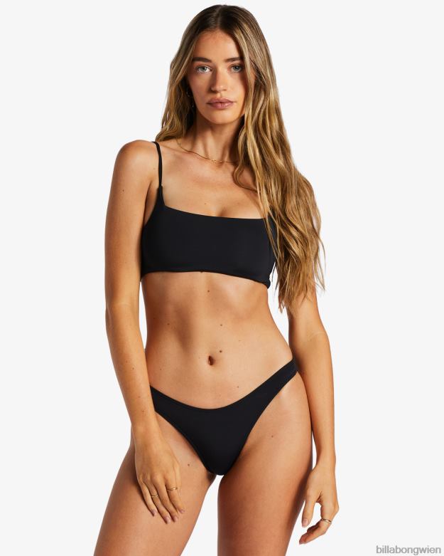 Billabong Wien 00V681262 | Billabong Sol Searcher Zoe Crop-Bikinioberteil schwarzer Kieselstein Frauen
