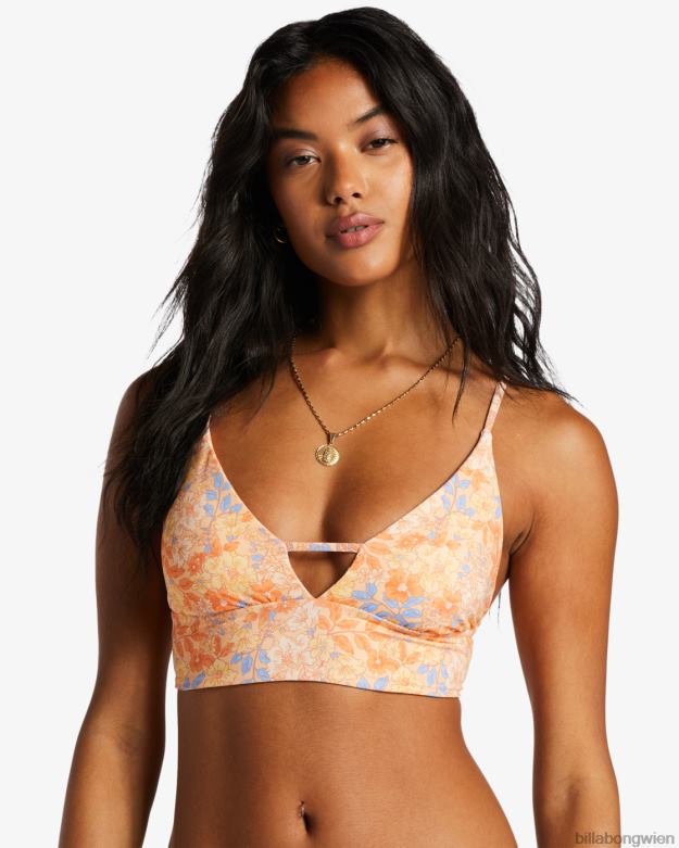 Billabong Wien 00V681381 | Billabong Fine by Me Wende-Bikinioberteil mit V-Ausschnitt helle Melone Frauen