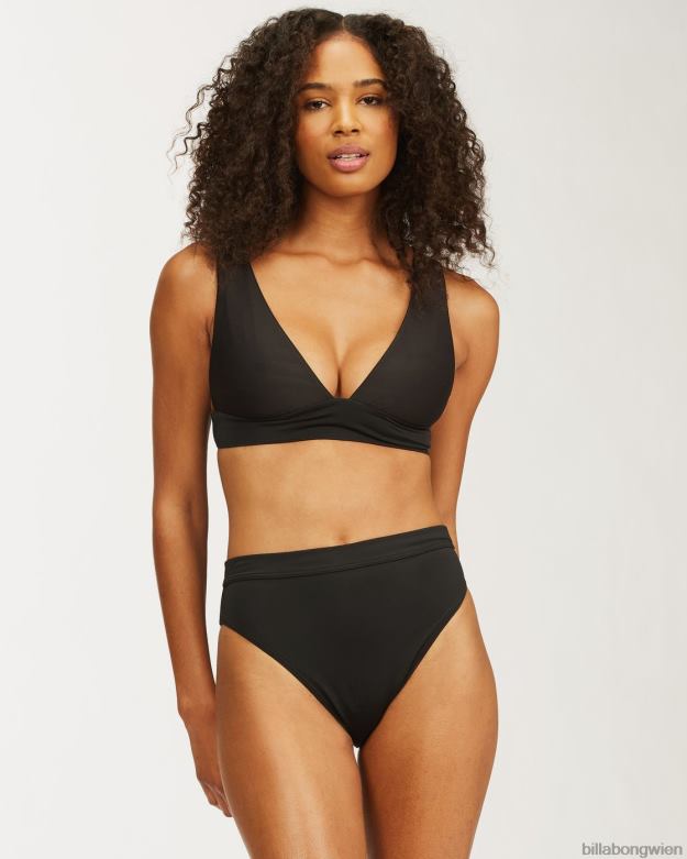 Billabong Wien 00V681404 | Billabong Sol Searcher-Bikinioberteil mit tiefem Ausschnitt schwarzer Kieselstein Frauen
