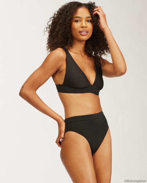 Billabong Wien 00V681404 | Billabong Sol Searcher-Bikinioberteil mit tiefem Ausschnitt schwarzer Kieselstein Frauen