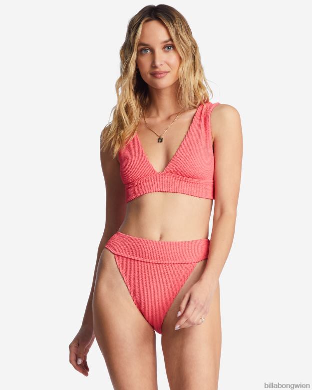 Billabong Wien 00V681457 | Billabong Sommer-Bikinioberteil mit hohem Ausschnitt Korallenschwarm Frauen