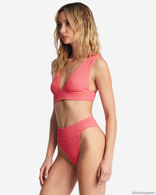 Billabong Wien 00V681457 | Billabong Sommer-Bikinioberteil mit hohem Ausschnitt Korallenschwarm Frauen