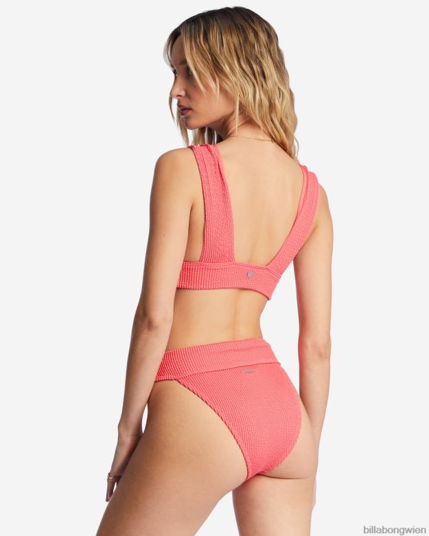 Billabong Wien 00V681457 | Billabong Sommer-Bikinioberteil mit hohem Ausschnitt Korallenschwarm Frauen