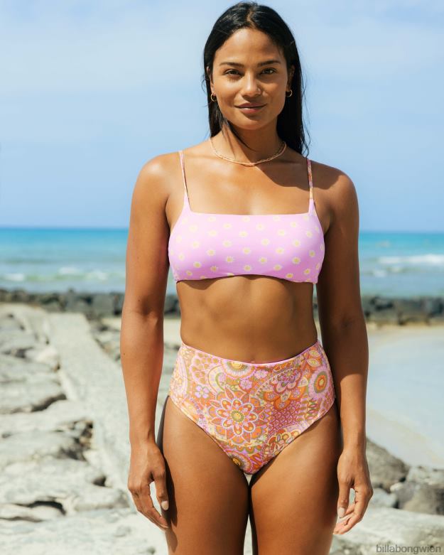 Billabong Wien 00V681472 | Billabong Billabong x Smiley Good Times Zoe wendbares Crop-Bikinioberteil multi Frauen