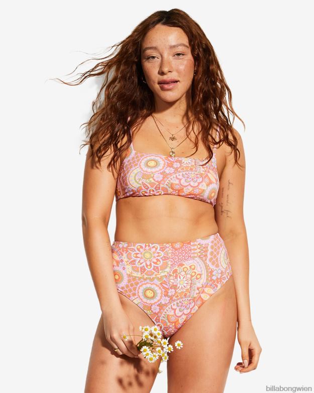 Billabong Wien 00V681472 | Billabong Billabong x Smiley Good Times Zoe wendbares Crop-Bikinioberteil multi Frauen