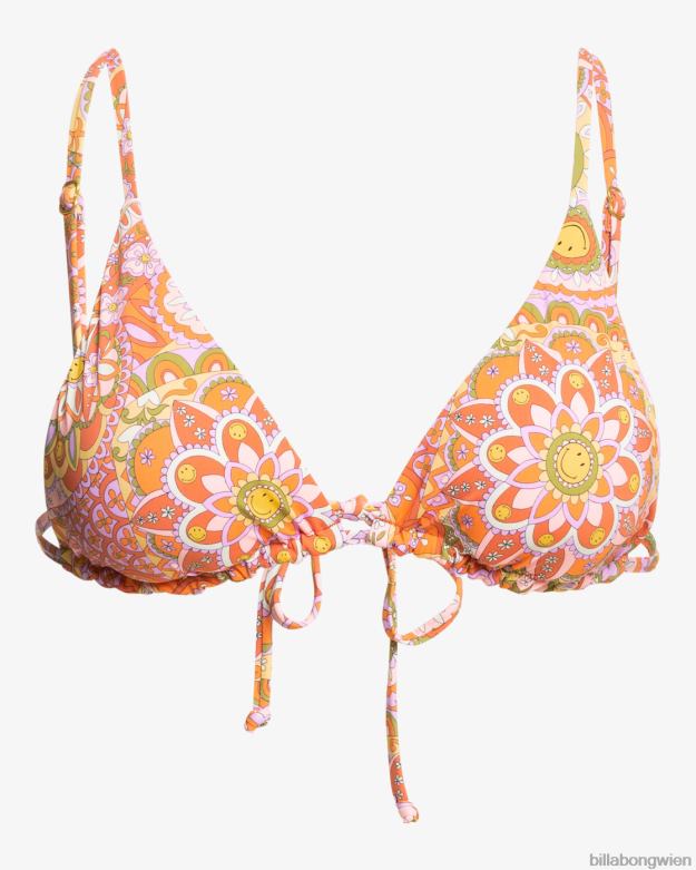 Billabong Wien 00V681474 | Billabong Billabong x Smiley Good Times Tri-Wende-Triangel-Bikinioberteil multi Frauen