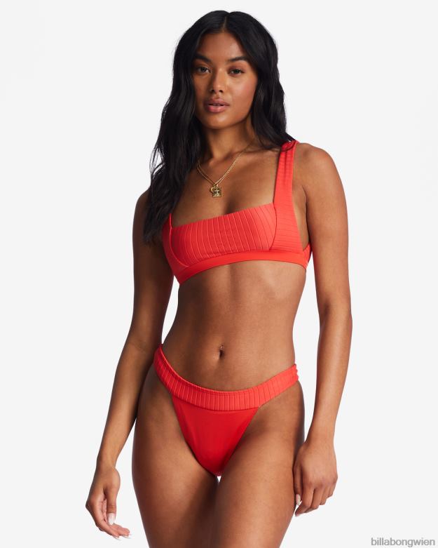 Billabong Wien 00V681480 | Billabong aufgereihtes Tank-Bikinioberteil heller Mohn Frauen