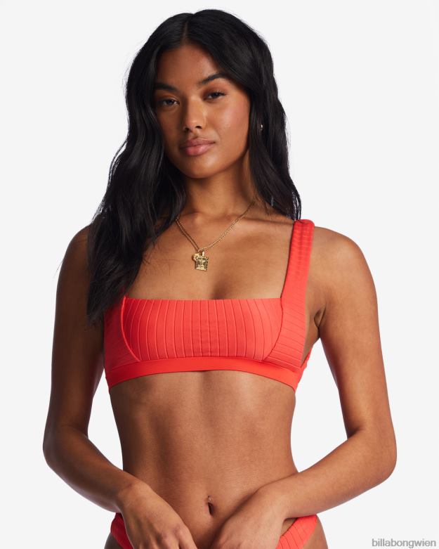 Billabong Wien 00V681480 | Billabong aufgereihtes Tank-Bikinioberteil heller Mohn Frauen