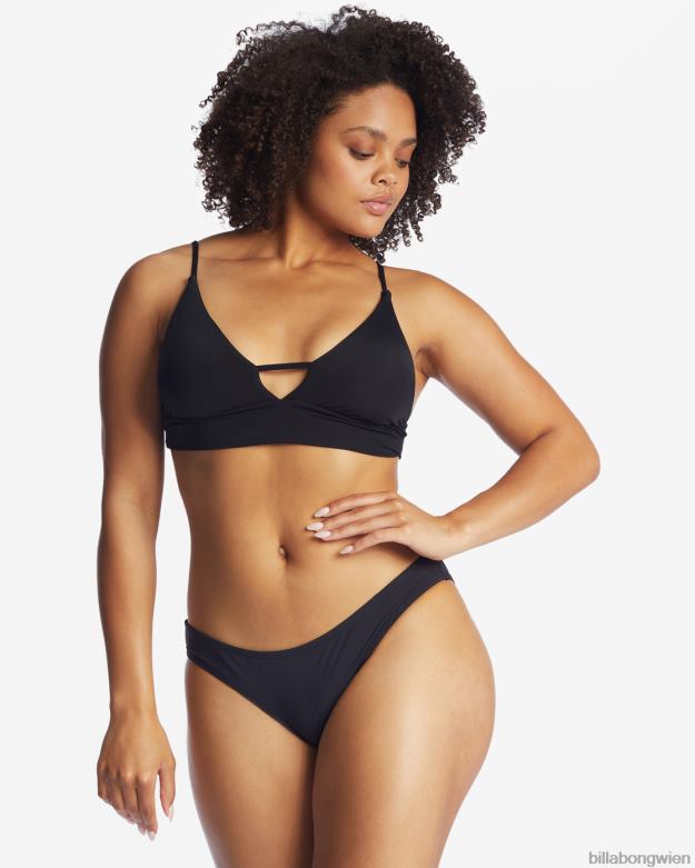 Billabong Wien 00V681686 | Billabong Sol Searcher Cami-Bikinioberteil mit V-Ausschnitt schwarzer Kieselstein Frauen