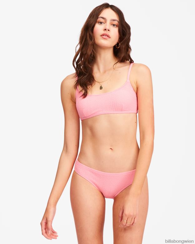 Billabong Wien 00V681741 | Billabong so benommenes Avery Mini-Crop-Bikinioberteil rosa Sonnenuntergang Frauen