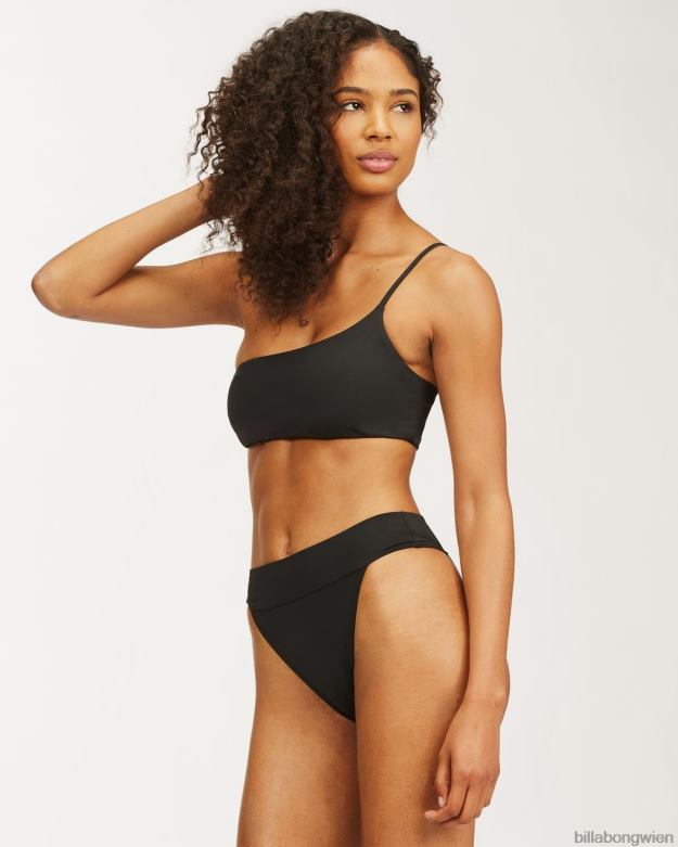 Billabong Wien 00V681742 | Billabong Sol Searcher One-Shoulder-Bikinioberteil schwarzer Kieselstein Frauen